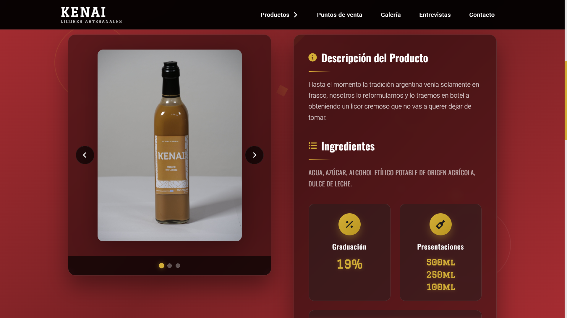 Licores Kenai Online Store